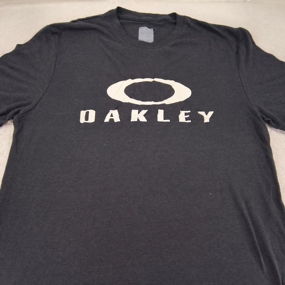 Oakley Crew Neck Graphic Short Sleeve Shirt Mens Size Medium M Black White